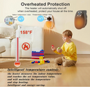 Portable Wall Mounted Heater with Adjustable Temperature & Timer Control