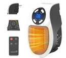 Portable Wall Mounted Heater with Adjustable Temperature & Timer Control